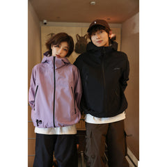 Unisex Jacket Shell Jacket Waterproof Wind-Resist Tool Wind-Resistant Hooded Jacket