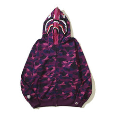 Bathing Ape Hoodie Camouflage Alphabet Double Hat Sweater Autumn Winter
