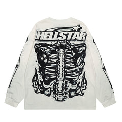Hellstar Long Sleeve Shirts Hip-hop loose oversize