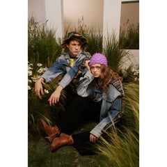 Unisex Jacket Retro Washed Jacket Men and Women Loose Lapels Autumn Coat