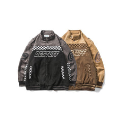 Unisex Jacket Vintage Loose Lapel Motorcycle Jacket