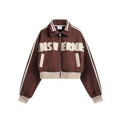 Unisex Jacket Retro Style Cardigan Short Loose Lapels Jacket