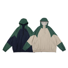 Unisex Jacket Hooded Hooded Jacket Male Splicing Machine Energy Wind Spring and Autumn Coat