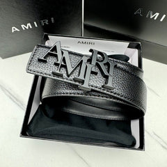 Amiri Belt Lychee Pattern Men's Fashion Neutral belt casual with jeans shipped with box