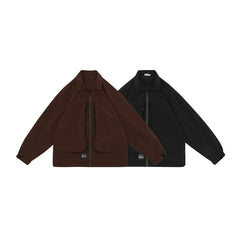 Unisex Jacket Large Pocket Loose Jacket Men and Women Spring and Autumn Coat