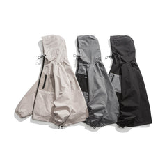 Unisex Jacket Hooded Jacket Loose Mechanical Style Outdoor Jacket Coat