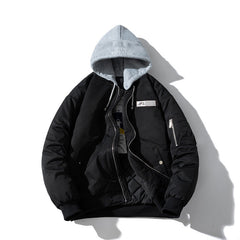 Mens Vintage Jackets Padded Jacket Baseball Jacket Embroidered Cotton Jacket