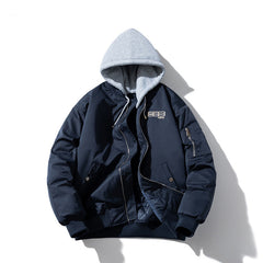 Mens Vintage Jackets Student Thickened Jacket Padded Baseball Uniform