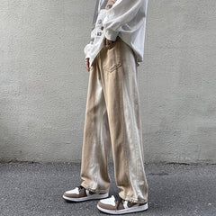Men Jeans Gradient Jeans Men Spring Autumn Loose Straight Trousers
