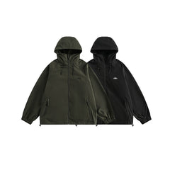 Unisex Jacket Retro Mechanical Style Shell Jacket Boys Hooded Jacket