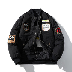 Mens Vintage Jackets Couple Oversize Flight Suit