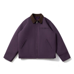 Mens Vintage Jackets Vintage Lapel Jacket Padded Color Matching Cotton Clothing