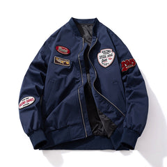 Men Vintage Jackets Vintage Towel Fleece Embroidered Jacket Baseball Suit Flight Suit