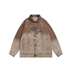 Unisex Jacket Vintage Jacket Loose Lapels Denim Jacket