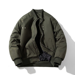 Men Vintage Jackets Loose Trend Baseball Suit Zip Padded Flight Suit