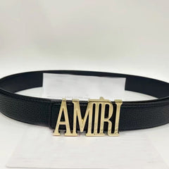 Amiri Belt Men's Belt Lychee Pattern Letter Belt Neutral belt casual with jeans shipped with box