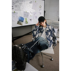 Unisex Jacket Vintage Jacket for Men and Women Couple Turn-down Collar Coat