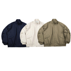Unisex Jacket Vintage Waterproof Jacket for Men Loose Stand Collar Coat