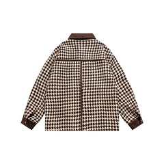 Unisex Jacket Men's and Women's Plaid Jacket Baggy Coat