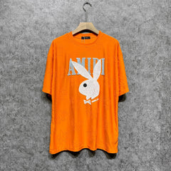 Amiri T Shirt Towel Embroidered Jacquard Casual round Neck Short Sleeve T-shirt