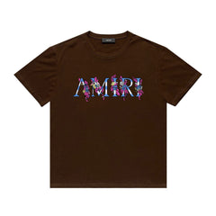 Amiri T Shirt Casual Hip Hop High Street round Neck Short Sleeve T-shirt