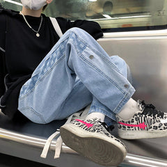 Men Jeans Straight Jeans for Boys Autumn Spring and Autumn Trousers