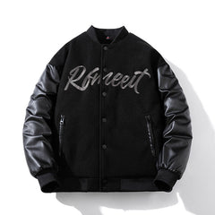 Men Vintage Jackets Jacket Padded Baseball Jacket Women's Contrasting Cotton Jacket