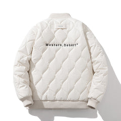 Men Vintage Jackets Loose rhombus cotton-padded baseball jacket jacket jacket