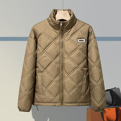 Mens Vintage Jackets Loose Plaid Vintage Padded Jacket