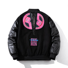 Men Vintage Jackets Jacket Padded Baseball Jacket Women's Contrasting Cotton Jacket