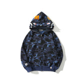 Bathing Ape Hoodie Camouflage Two Hat Cardigan Zipper