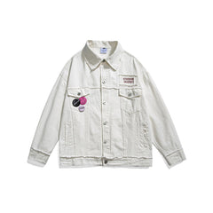 Unisex Jacket Vintage Overalls Jacket Men and Women Couple's Tops Loose Jacket