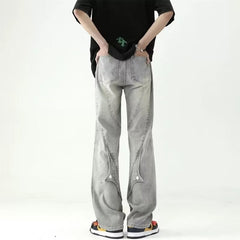 Men Jeans Loose Jeans Summer Oversize Skinny Wide-Leg Straight Pants
