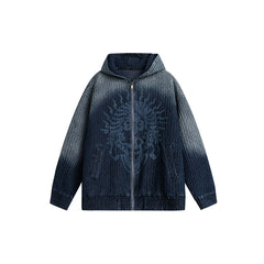 Unisex Jacket Hooded Cardigan Loose Jacket Men and Women Spring and Autumn Coat