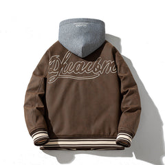 Mens Vintage Jackets Autumn and Winter PU Leather Baseball Uniform