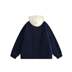 Unisex Jacket Retro Hooded Jacket Men Baggy Coat