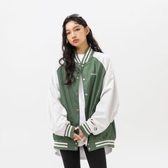 Unisex Jacket Vintage Baseball Jacket Men Loose Spring and Autumn Coat