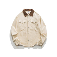 Unisex Jacket Vintage Tlaw Jacket Corduroy Loose Overalls