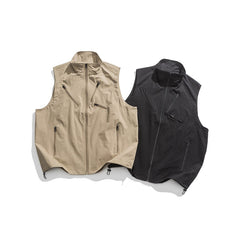Unisex Jacket Stand Collar Vest Man Loose Mechanical Style Coat