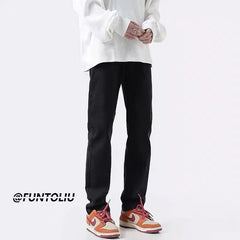 Men Jeans Summer Loose Straight Slim Casual Trousers