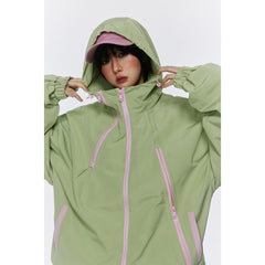 Unisex Jacket Zipper Mechanical Style Outdoor Jacket Coat Hooded Jacket