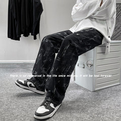 Men Jeans Summer Casual Pants Wide Leg Trousers