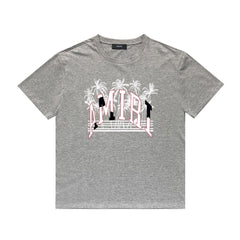 Amiri T Shirt Printed Casual Hip Hop round Neck Short Sleeve T-shirt
