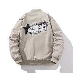 Mens Vintage Jackets Air Force Flight Suit Hooded Jacket Padded Baseball Suit