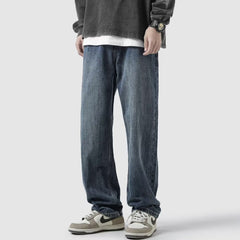 Men Jeans Straight Jeans Men's Summer Retro Pants