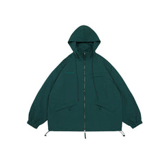 Unisex Jacket Shell Jacket Sports Stand Collar Jacket Casual Loose-Fitting Hoodie Coat