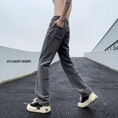 Men Jeans Skinny Jeans Men Spring Slim-Fitting Straight-Leg Pants