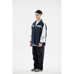 Unisex Jacket Vintage Loose Lapel Jacket Men's Sports Jacket