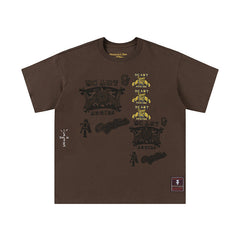 Travis Scott T-Shirt TRAVIS SCOTT Short Sleeve Summer KAWS Hip Hop T-Shirt
