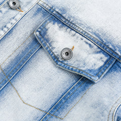 Unisex Jacket Retro Washed Denim Jacket Loose High Street Denim Jacket